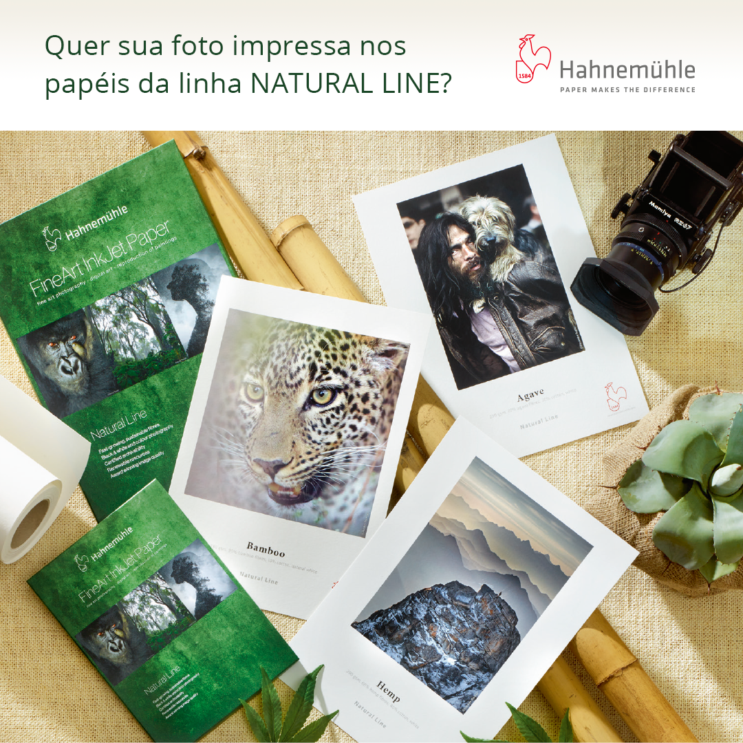 foto impressa na nova linha de papéis sustentáveis