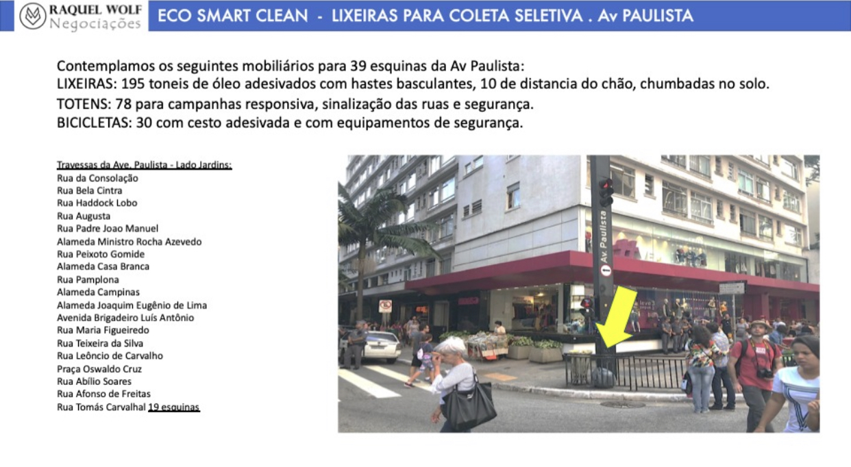 Eco Smart Clean - Totem de Midia com lixeira de coleta seletiva