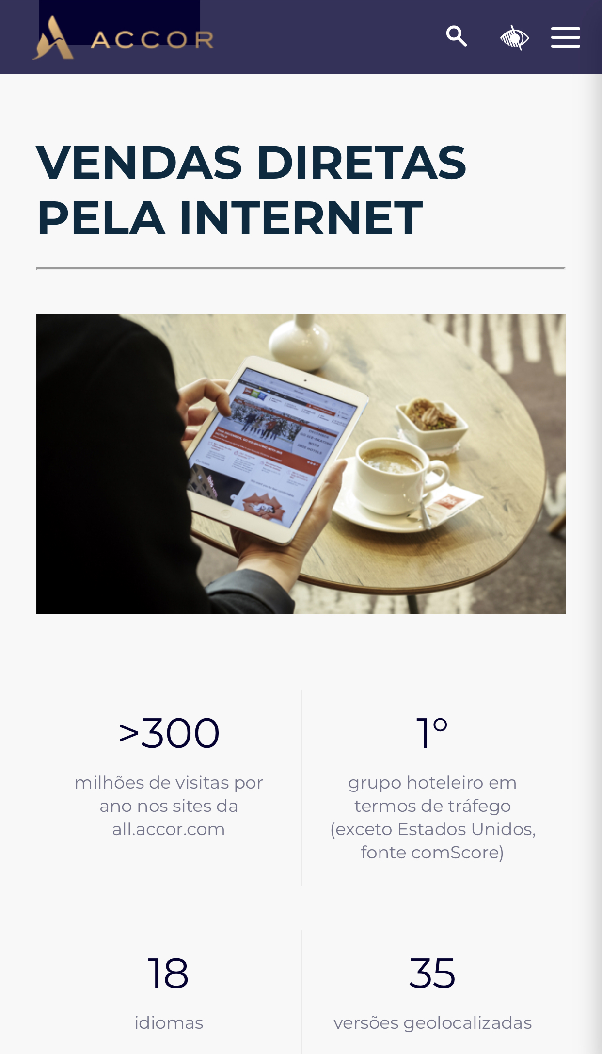 Vendas diretas on Line ACCOR Vendas diretas on Line ACCOR