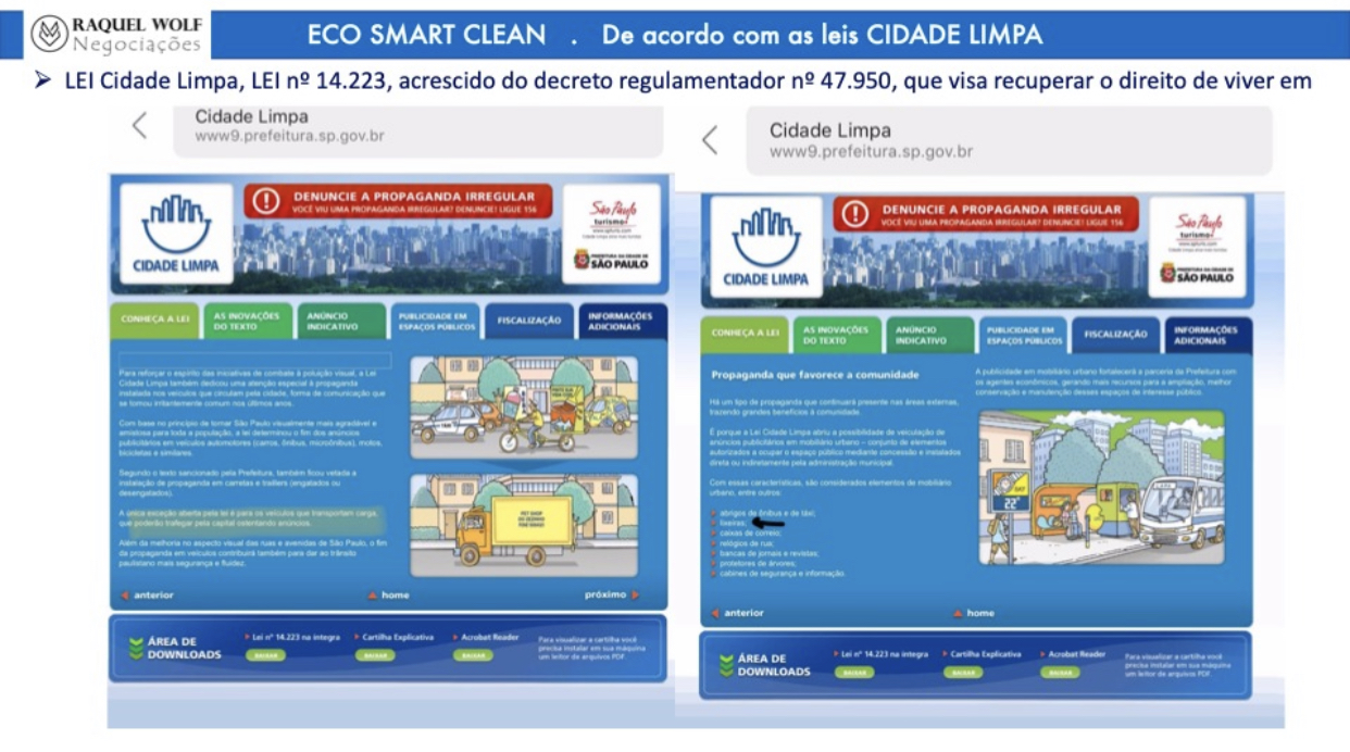 Eco Smart Clean - Totem de Midia com lixeira de coleta seletiva