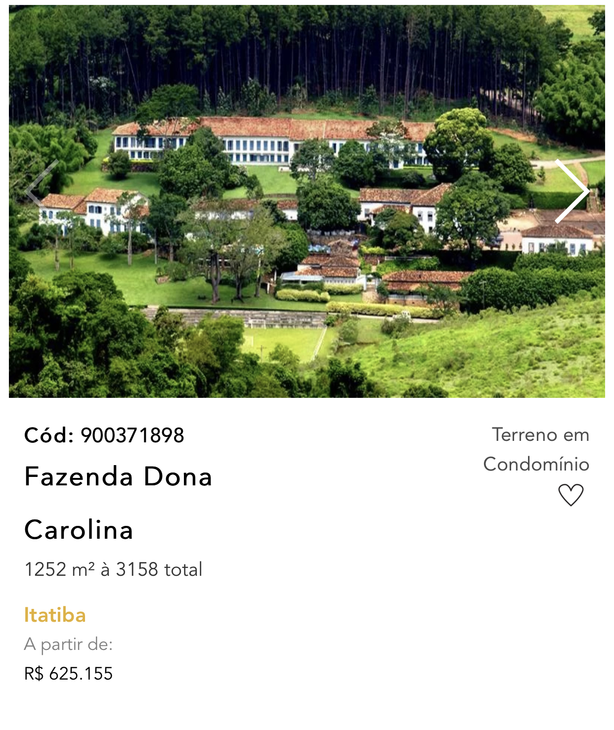 Terreno na Fazenda Dona Ana Carolina - Itatiba
